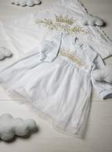 Сукня, трикотаж "Корона гладь" - золото, арт.7078