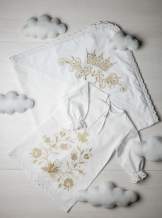 Сукня, "Квіти гладь" - золото, арт.7079