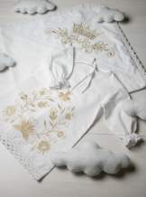 Сукня, "Квіти гладь" - золото, арт.7079