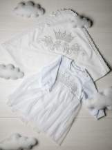 Сукня, трикотаж "Корона гладь" - срібло, арт.7080