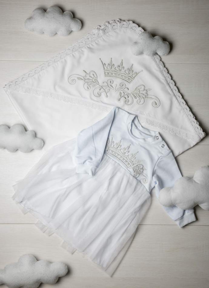 Сукня, трикотаж "Корона гладь" - срібло, арт.7080