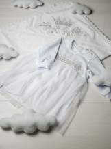 Сукня, трикотаж "Корона гладь" - срібло, арт.7080