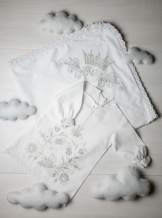 Сукня, "Квіти гладь" - срібло, арт.7081