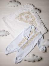 Боді, трикотаж "Орнамент хрестиком" золото, арт.7084