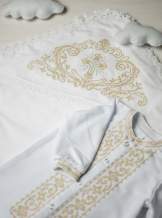 Боді, трикотаж "Орнамент хрестиком" золото, арт.7084