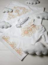 Сукня, "Орнамент хрестиком"-бежевий, арт.7086