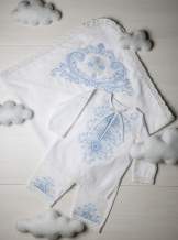 Костюм хл. (сорочка/штанці), хрестиком, блакитний, арт.7087