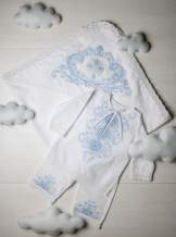 Костюм хл. (сорочка/штанці), хрестиком, блакитний, арт.7087