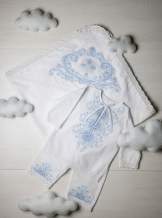 Костюм хл. (сорочка/штанці), хрестиком, блакитний, арт.7087