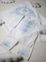 Костюм хл. (сорочка/штанці), хрестиком, блакитний, арт.7087