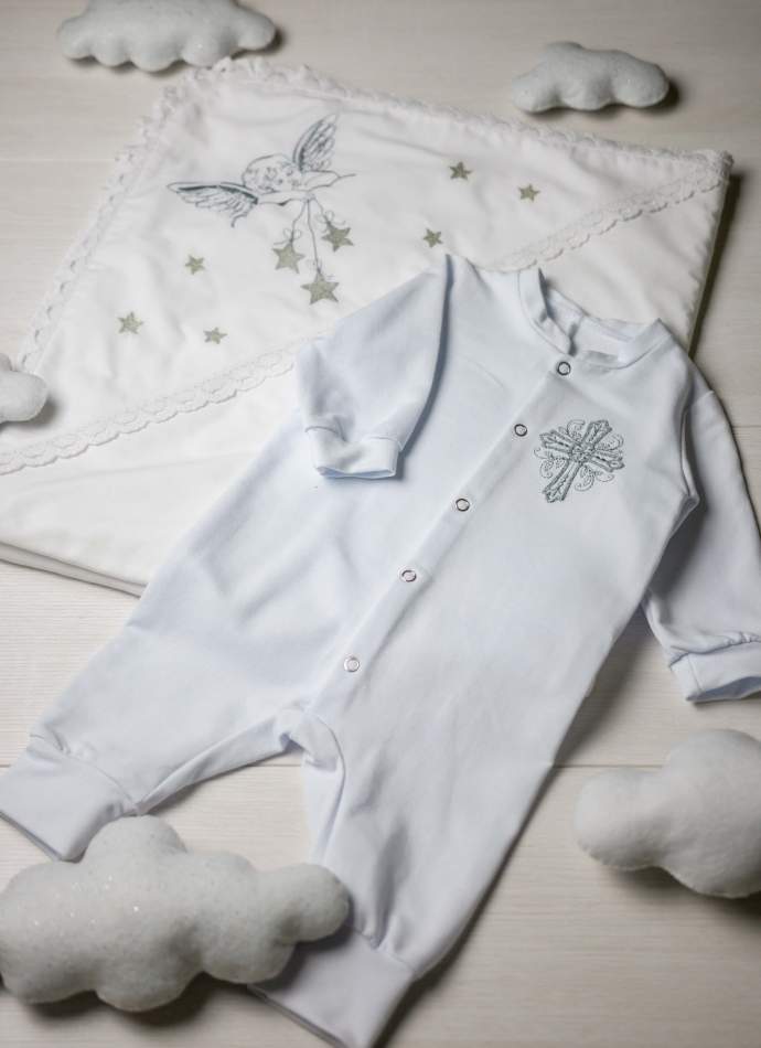 Боді, трикотаж "Хрест гладь"-темн.сірий, арт.7093