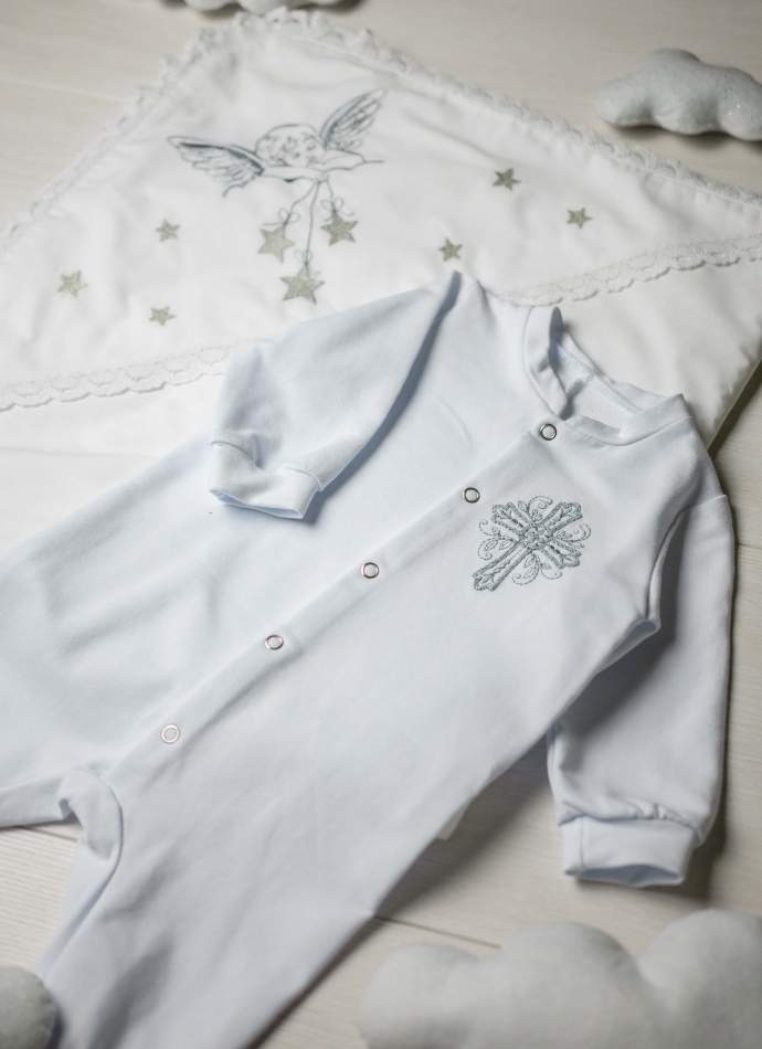 Боді, трикотаж "Хрест гладь"-темн.сірий, арт.7093