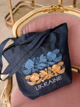 Шопер «Ukraine» (джинсовий з вишивкою),арт 7113