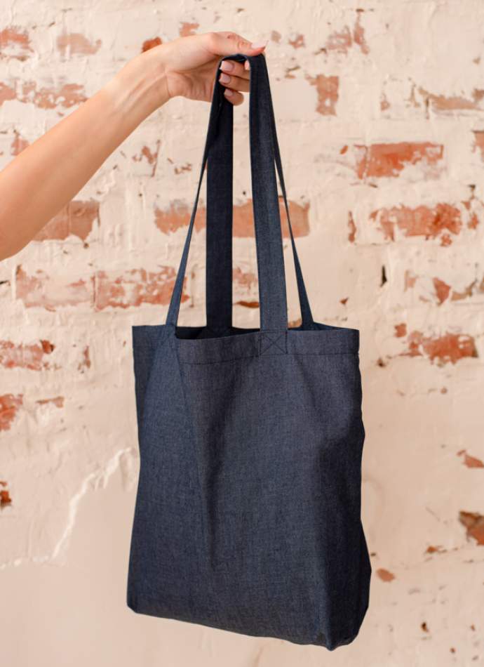 Шопер «Ukraine» (джинсовий з вишивкою),арт 7113