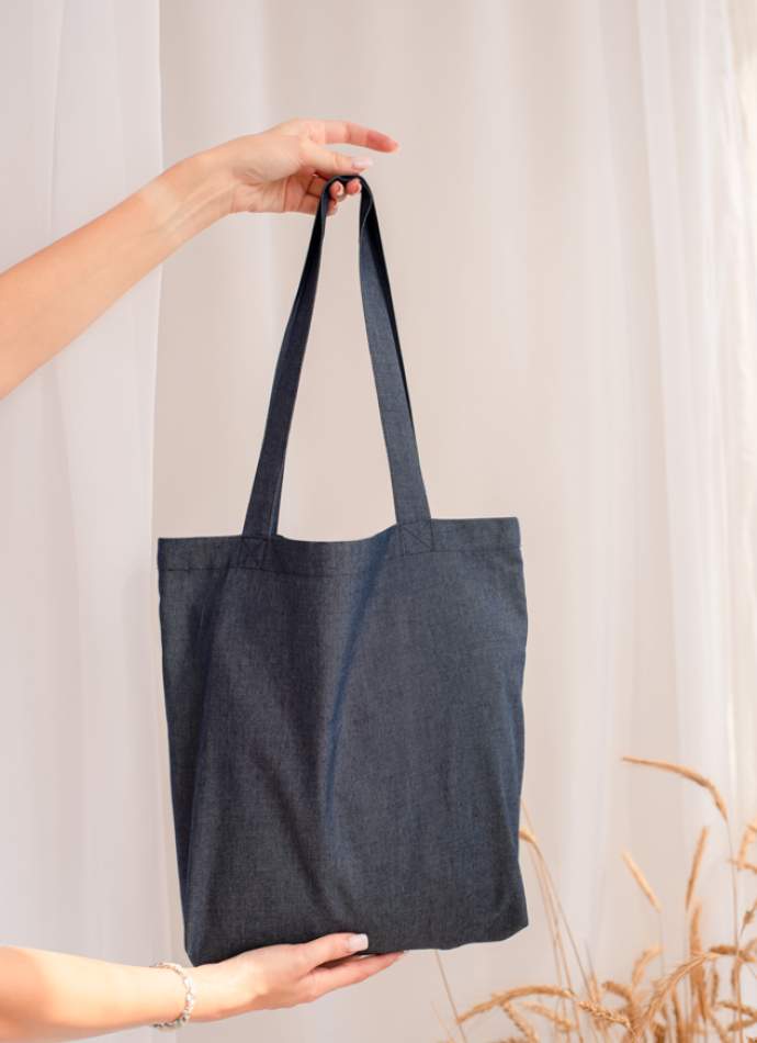 Шопер «Ukraine» (джинсовий з вишивкою),арт 7113