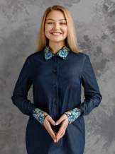 Сукня жіноча з вишитим комірцем, арт. 4553