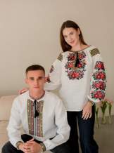 Сімейний комплект вишиванок з льону,арт 4688+4282